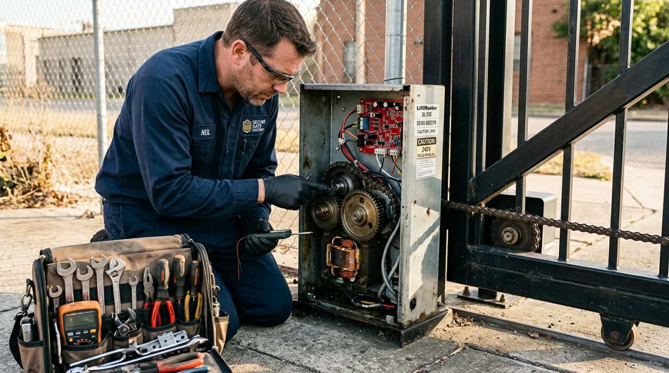 Commercial gate hardware repair